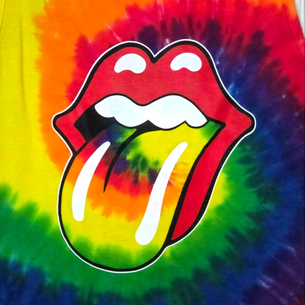 Tie-Dye Graphic Tank with Tongue Design Womens Size Small New With Tags